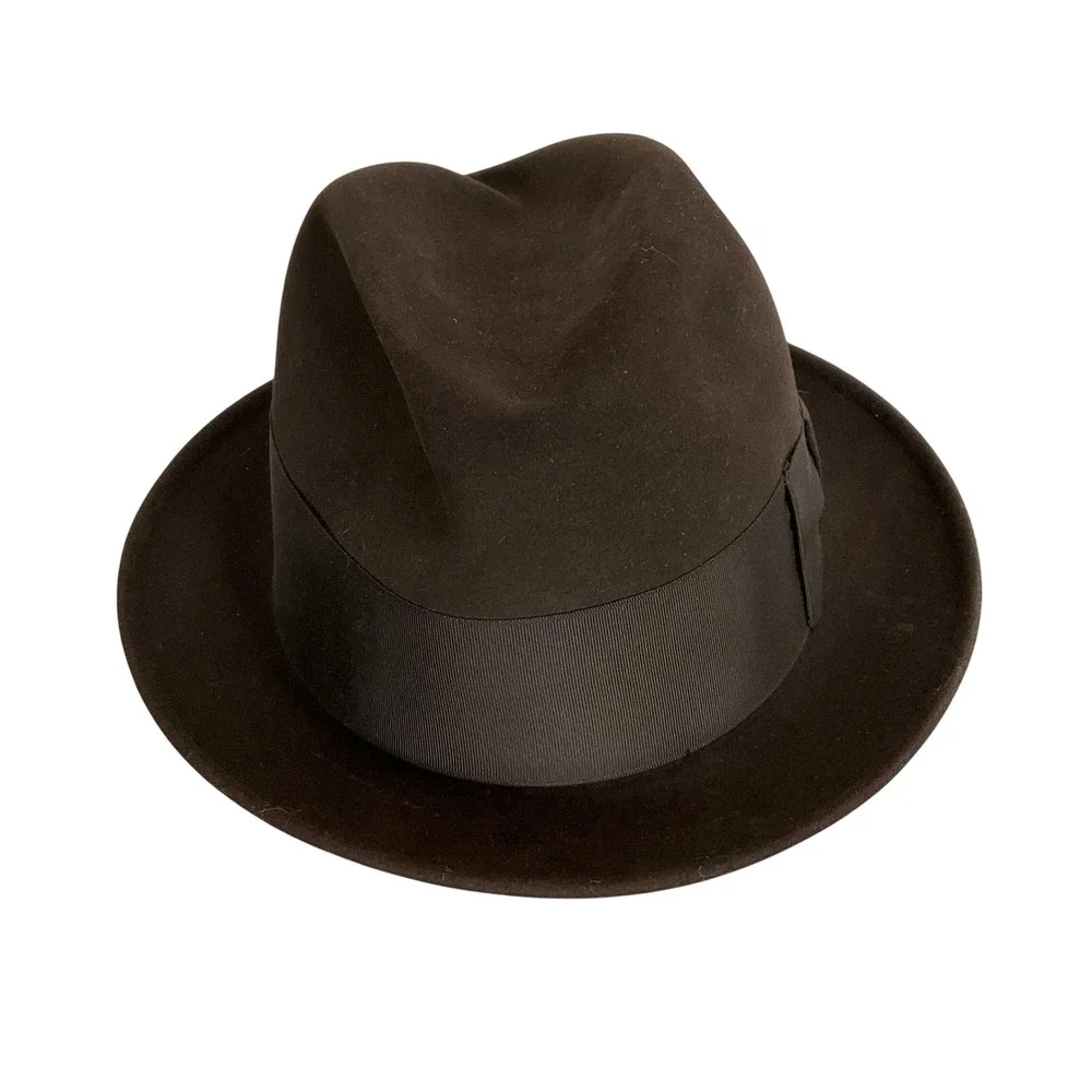 WL Strain Hat Mens 6 7/8‎ Brown Melorol Resistol 990 Self Conforming Fedora VTG